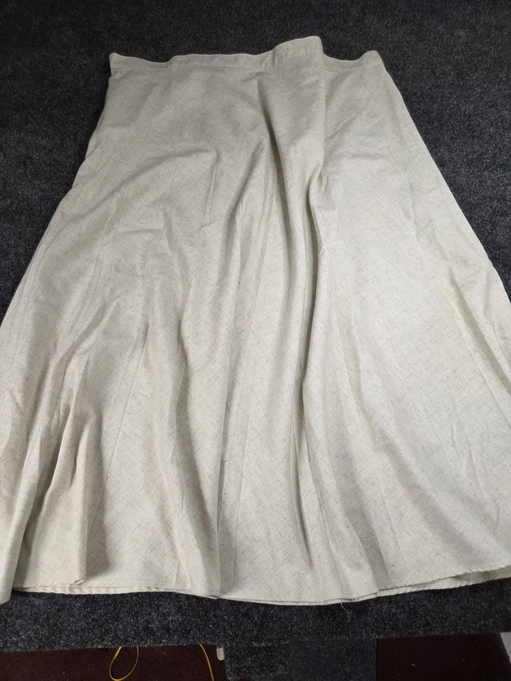 Crossing Pointe 28W Plus Maxi Skirt Natural Linen Blend A Line Boho
